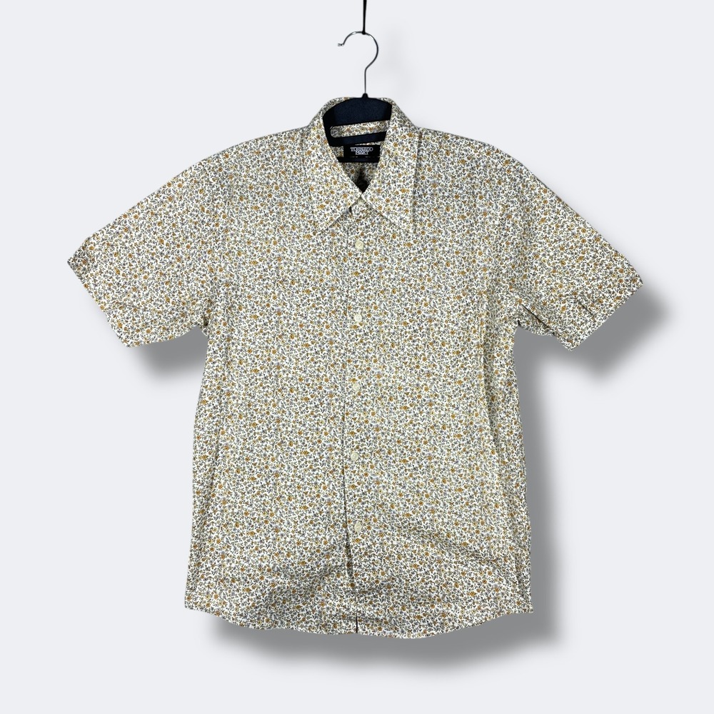 Tornado Mart Floral Button Up Shirt Men L Slim Multicolor Summer Vacation Preppy